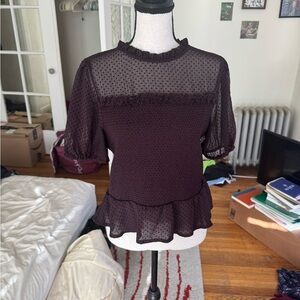 Elegant Black Sheer Blouse